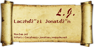 Laczházi Jonatán névjegykártya